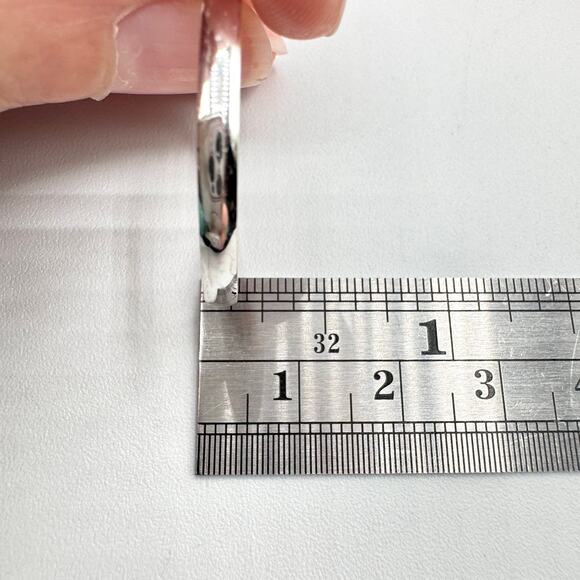 925 Sterling Silver Hoop Earrings IBB TH Hinge Back Pierced Timeless - Picture 12 of 12